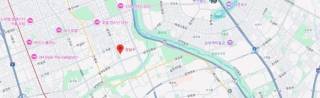 강남 출장마사지 가능 지역 지도 - 역삼동, 삼성동, 논현동, 압구정동 포함