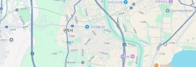 구리 출장마사지 가능 지역 지도 - 인창동, 수택동, 교문동, 갈매동 포함