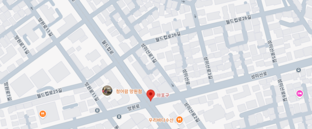 마포 출장마사지 가능 지역 지도 - 합정, 공덕, 홍대, 망원동 포함