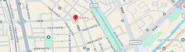 의정부 출장마사지 가능 지역 지도 - 호원동, 가능동, 신곡동, 송산동 포함