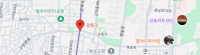 강동구 출장마사지 서비스 지역 지도